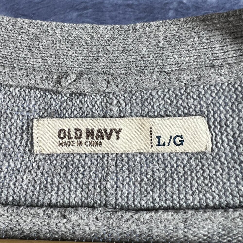 Old Navy Light Blue Open Cardigan Sweater Sz L - Picture 7 of 7